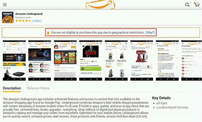 Amazon undeground – действительно бесплатные приложения