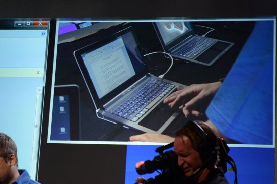 Ces 2012: концептуальный ноутбук nikiski от intel с прозрачным тачпадом