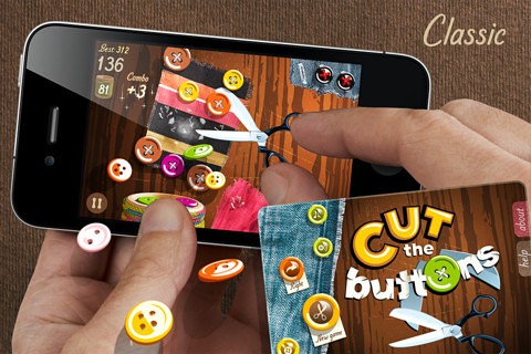 Cut the buttons 1.0 для iphone – срезай и лови пуговицы в стакан