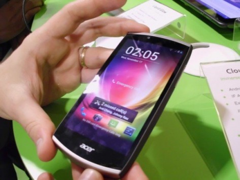 Mwc 2012: смартфон acer cloudmobile с hd-дисплеем
