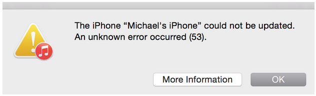 Ошибка 53: ваш iphone уничтожен, купите новый!